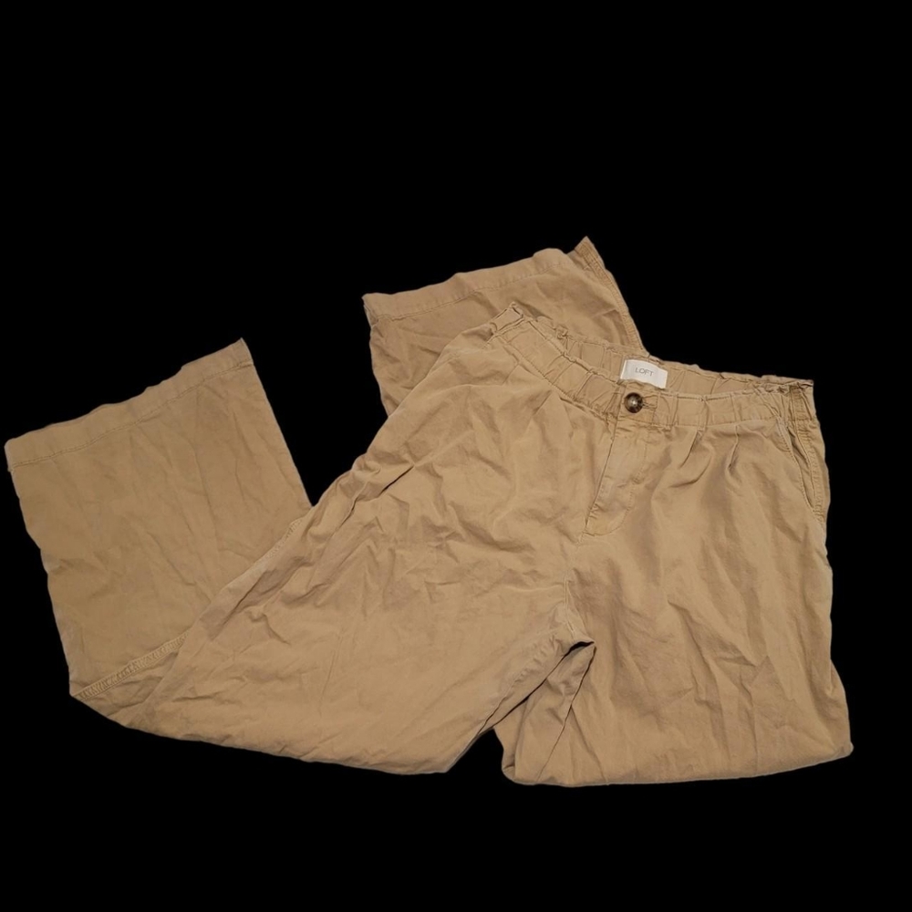 Ultra Wide Leg Arsty Khaki Casual Pants